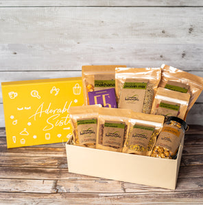 Adorable Sister Gift Hamper- 9 Healthy and Nutritious Snacks - Gift Box - Gourmet Food Gift Hampers